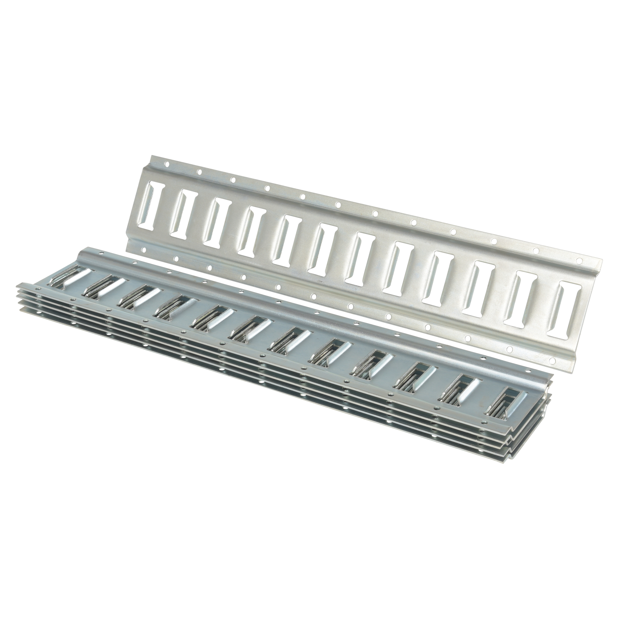 Vestil E-Track - 25in. x 6in., Steel, Zinc Plated, Model# E-TRK-2-ZN-6PK